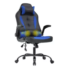 Silla De Escritorio Ergonomica Para Videojuegos, De Piel Sin