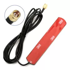 Antena Autocolante P/ Módulo Gprs Gsm 900-1800 Sma Cabo 3m