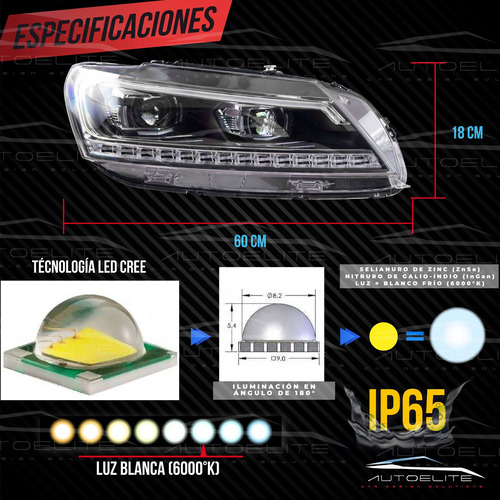 Juego Faros Led Passat B7 Tipo Eu B8 Drl Xenon Lupas Foto 3