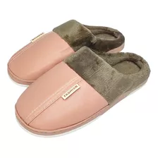  Chinelo Pantufa Feminino Adulto Inverno Solado Forte E Alto