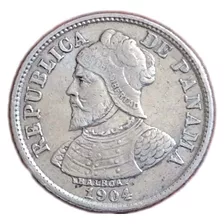 Moneda Antigua 5 Centesimos De Balboa Panama Año 1904