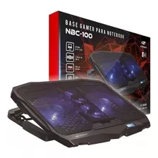 Suporte Base Notebook Nbc-100bk C3tech Gamer 4 Coolers Led 