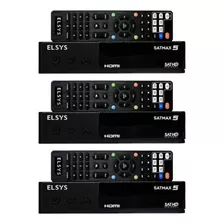 3 Receptores Digitais Fullhd Satmax 5 Banda C E Ku Etrs70