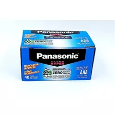 Caja De Pilas Panasonic Ultra Hyper 1.5v Triple Aaa 40 Unid