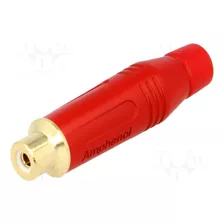 Rca Hembra Aéreo Metálico Rojo Acjr-red Xprostore