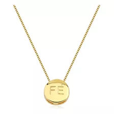 Colar Feminino Pingente Fé Amoeto Banhado A Ouro 18k Cor Dourado