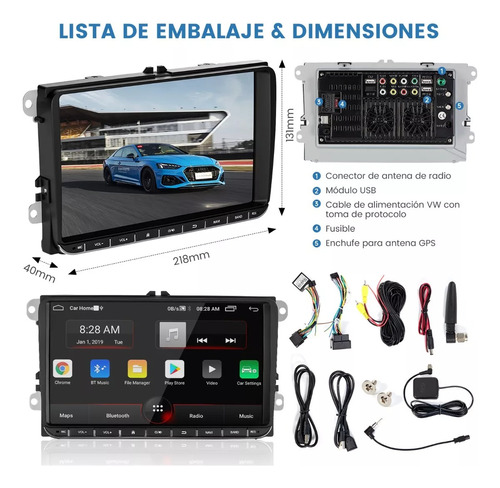 Estreo Gps 2gb 32 Vw Vento Tiguan Jetta Gol Bora Polo Savei Foto 2