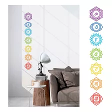 Vinil Decorativo 7 Chakras 12 X 12 Cm Shala Yoga Sticker