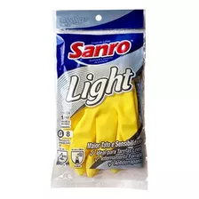 Luva Segurança Limpeza Amarela Sanro Light Pacote 6 Pares