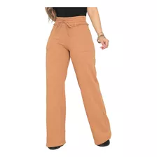 Calça Moletom Feminino Flanelada Blogueira Pantalona