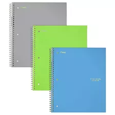 Cuadernos Espirales, 1 Materia, Papel De Rayas Anchas, ...