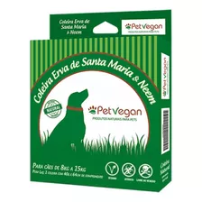 Coleira Repelente Erva De Santa Maria Pet Vegan Cães Gatos M