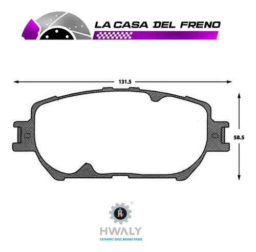 Pastilla Freno Delantera Toyota Crown Athlete 2.5 2008-2020 Foto 3