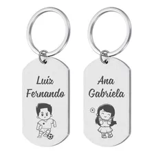 Chaveiro Personalizado Identificação Material Aço Inox 