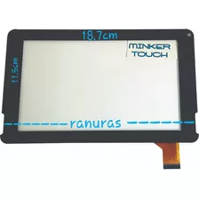 Touch De Tablet Frozen Protap 2 Ranura Flex Zj-70146a Negro