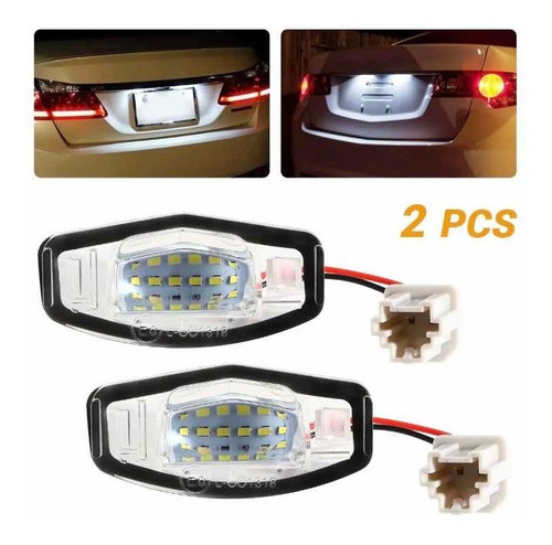 Set Luz Led Porta Placa Acura Tl Tsx Mdx Honda Civic Accord Foto 10