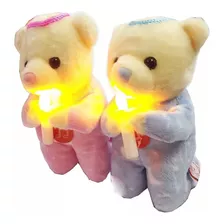 Peluche Oso Rezador Reza Angel De La Guarda Vela Luz Electri