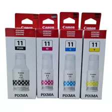 4 Botellas Tinta Original Canon Gi11 Pixma G2160 G3160 G1130