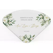 Ventarola Leque Para Casamento Personalizado 50 Unidades