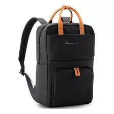 Mochila Bolsa Adamantiun Versa Preta Notebook 15 Polegadas Alça Superior Feminina Masculina Escolar Viagem Material Reciclado