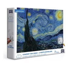 Quebra Cabeça 1000 Peças A Noite Estrelada Vincent Van Gogh Toyster