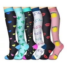 Gift Pack Of 6 Gradient Compression Socks Gift