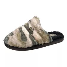 Pantufla Para Hombre Peluche Camuflado 39 Al 46 Art 759