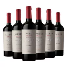 Vino Saurus Select Malbec 6x750cc Caja X6