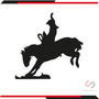 Calca Sticker Rodeo Caballo Y Vaquero Camioneta O Carro 15cm