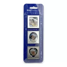 Portaretrato Mini X 12 Metal Vidrio 4 X 4 Cm Souvenir Oferta