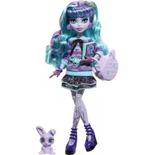 Boneca Monster High Twyla Creepover Party Com O Coelhinho De