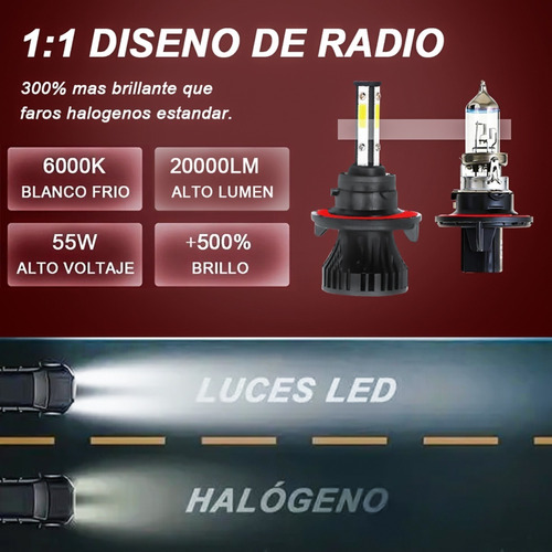 Faro Led 9008 De Haz Alto/bajo Para Nissan Sentra 2004-2010 Foto 6