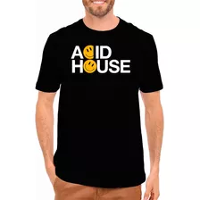 Camiseta Acid House - Preta - 100% Algodão