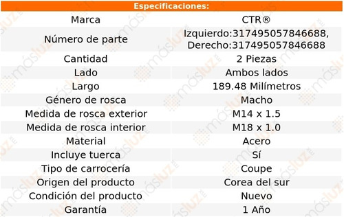 2- Terminales Interiores G37 3.7l 6 Cil 2008/2010 Ctr Foto 2