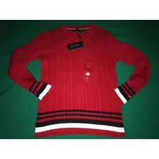 Sueter Tommy Hilfiger Para Mujer Talla S, Tono Rojo