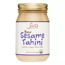 Jiva Organics Raw Organic Sesame Tahini - Tarro De 16 Onzas.