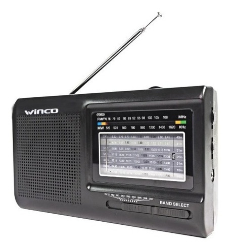 Radio Winco W2005 Portátil Am Fm  Pilas O Eléctrica 9 Bandas