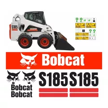 Kit Adesivos Mini Carregadeira Bobcat S185 Com Etiquetas