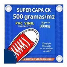 Capa De Piscina 15 Em 1 Pvc 500 Segurança+térmica 7,5x4 Mts