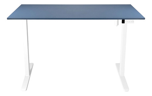 Mesa Elevatória Azul 120x60 Elétrica Base Branca Elevate
