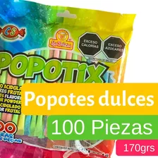 Popotes Con Polvito Acidito Sabor Frutal Para Piñata 100pz
