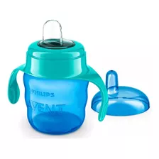 Copo Transição Philips Avent C/ Bico Silicone 200ml Cor Azul Liso