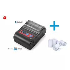 Impresora Mini Bluetooth Inalámbrica Boleta Sii Electrónica Color Negro