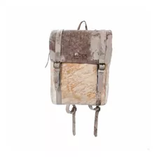 Mochila De Cuero Natural Urbana, Porta Notebook, Tablet