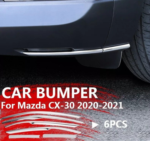 Tiras Cromada Cx30 Mazda Esquina Bumper Entrega Inmediata  Foto 2
