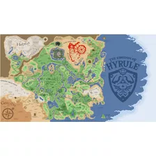 Mapa The Legend Of Zeld - The Kingdom Of Hyrule 100x56cm Pvc