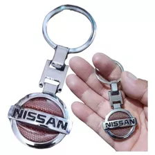 Precioso Llavero Nissan Metálico Grueso Doble Cara