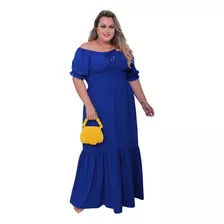 Vestido Feminino Plus Size Longo Gestante Ajustável Ao Corpo