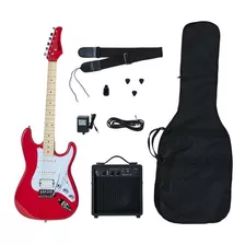 Kramer Focus Player Pack Red Guitarra Eléctrica Amplificador Color Rojo Material Del Diapasón Maple Orientación De La Mano Diestro