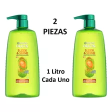 Shampoo Garnier Sleek & Shine Antifrizz 1 Litro (2 Pack)